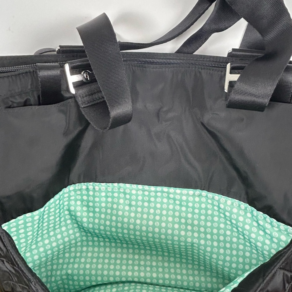 Baggallini On The Go Baby Tote Black Diaper Multi Compartment Teal Pocket Bag - Picture 6 of 6